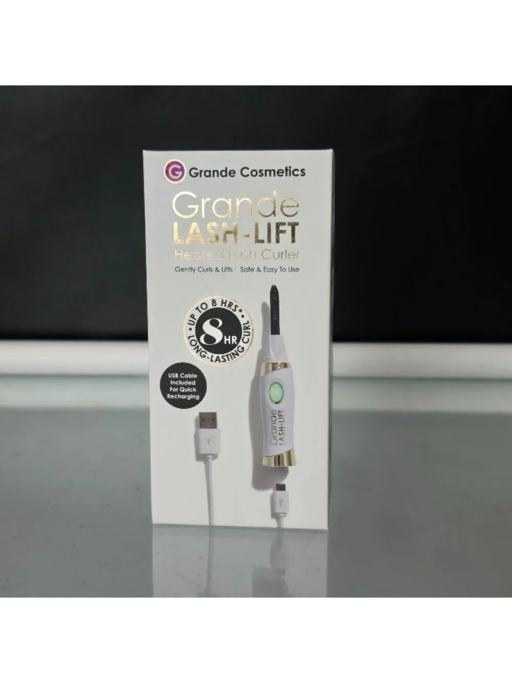 Grande Cosmetics LASH-LIFT Heated Lash Curler Long Lasting W/USB Cord